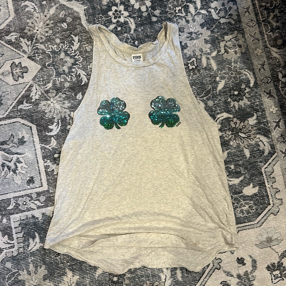 Victoria secret PINK st Patrick’s day muscle tee
